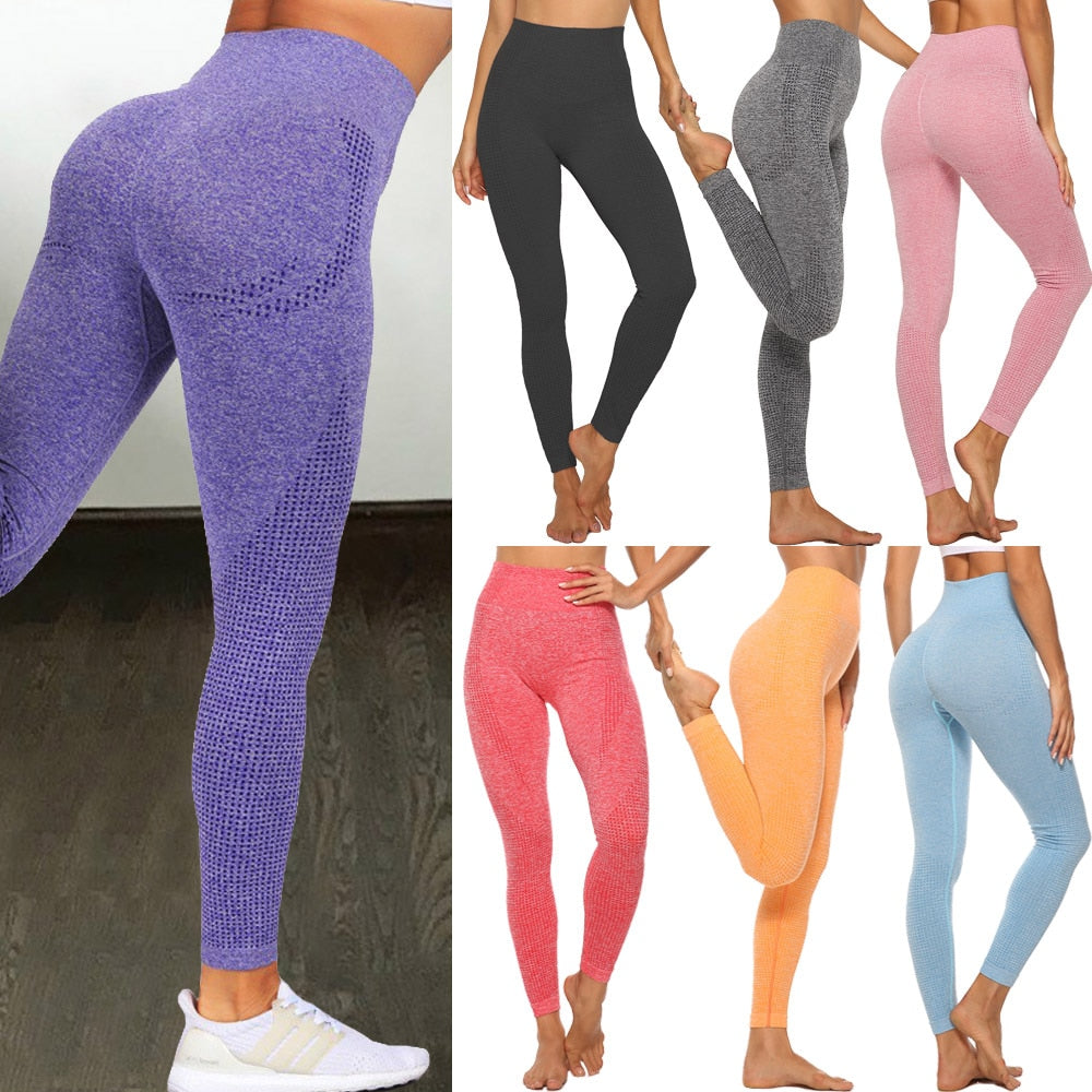 Women High Waist Sports Breathable Leggings